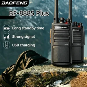 [2-Pack] BAOFENG BF-888S Plus Walkie-Talkie Set | 16CH UHF PMR446 License-Free Handheld Two-Way Radio Transceiver