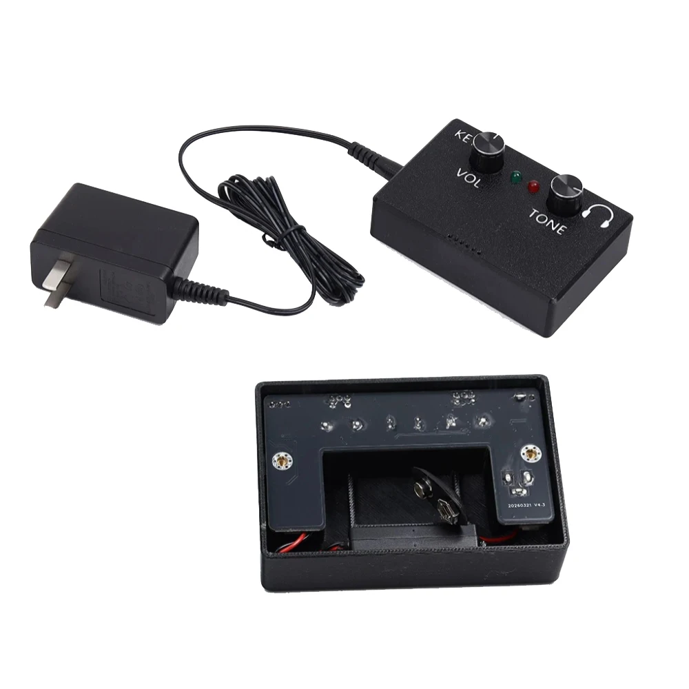 HT-6 Morse Code Trainer with Adjustable Volume & Tone | CW Sound & Light Practice Oscillator for Manual Telegraph Key - Image 6