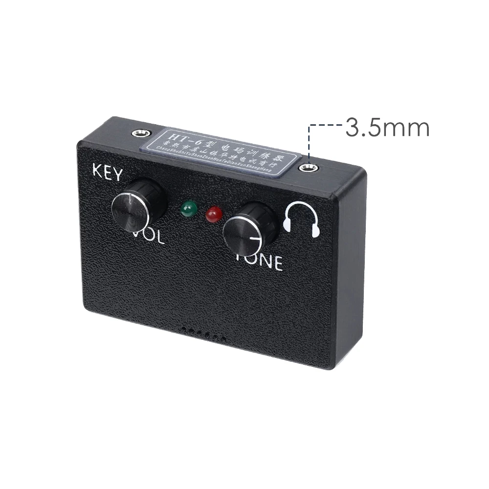 HT-6 Morse Code Trainer with Adjustable Volume & Tone | CW Sound & Light Practice Oscillator for Manual Telegraph Key - Image 3